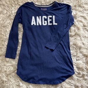 Victoria’s Secret Angel Long Sleeve Sleep Shirt pajama size XS blue